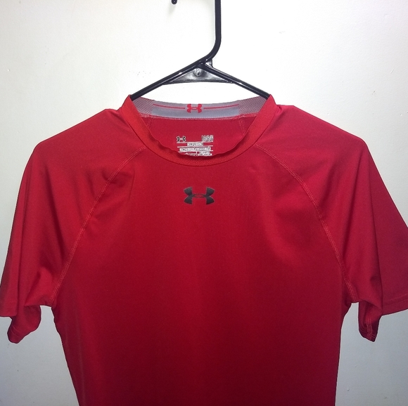 UNDER ARMOUR T-SHIRT ๐ Heatgear Compression Red L - Picture 5 of 5